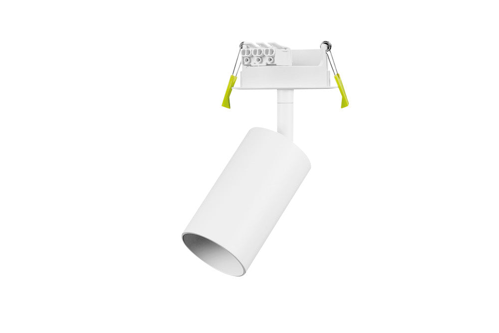 ACCENTPLUS SPOTLIGHT S1 56MM DIAMETER 100MM LENGTH GU10 LED RECESSED MOUNTED 70MM CUTOUT ADJUSTABLE WHITE FINISH - ILNEV031