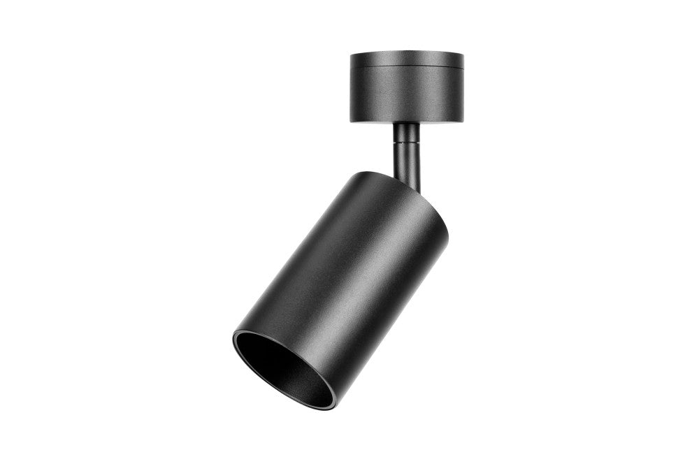ACCENTPLUS SPOTLIGHT S1 56MM DIAMETER 100MM LENGTH GU10 LED BASE SURFACE MOUNTED ADJUSTABLE BLACK FINISH - ILNEV013