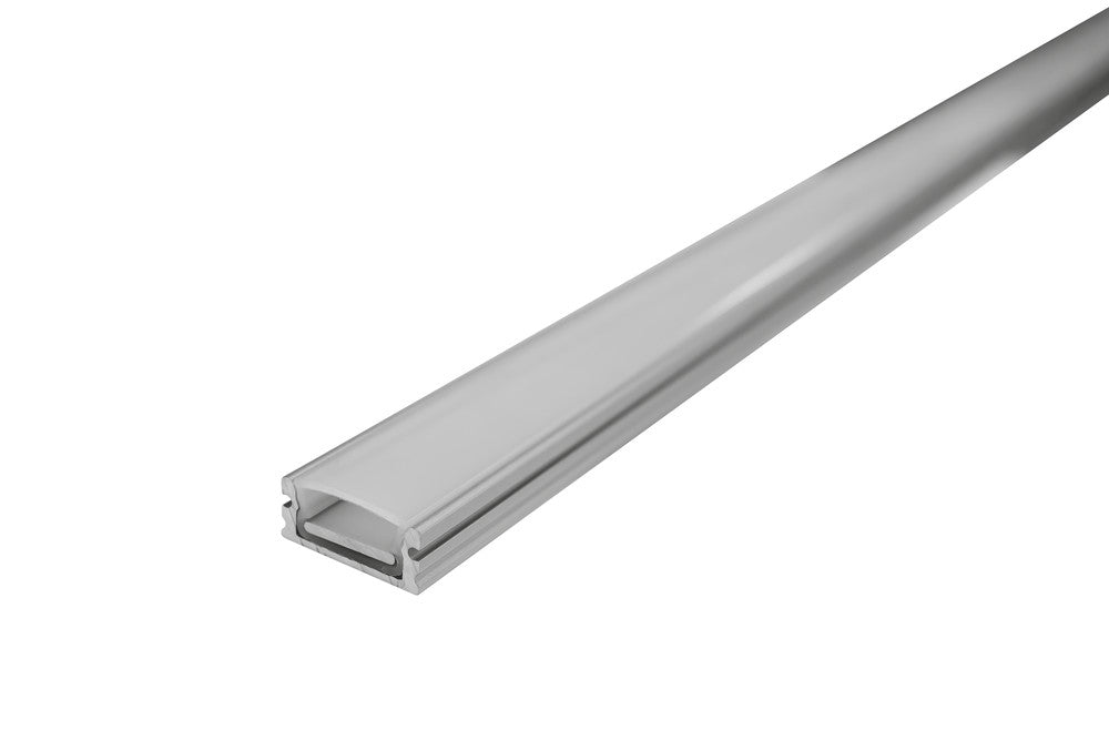 PROFILE ALUMINIUM IP65 SURFACE MOUNT 1M FROSTED DIFFUSER 18 X 8MM INCLUDE 1M PLATE 2 ENDCAPS 2 SEALING PLUGS 4 SCREWS AND 2 MOUNTING BRACKETS - ILPFS184
