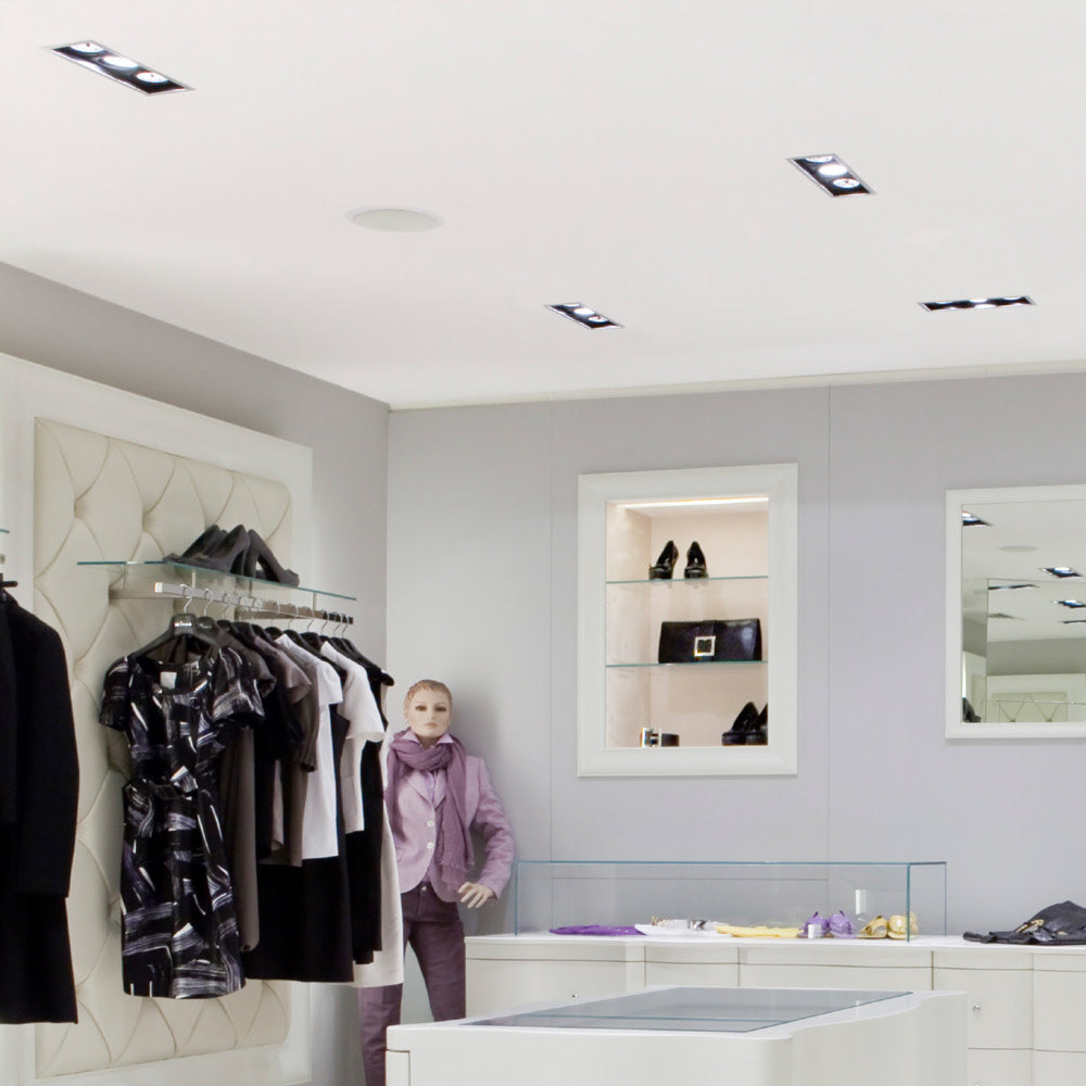 ACCENTPLUS GIMBAL DOWNLIGHT FOR 1 X LED GU10 90X90MM CUTOUT FRONT BULB ENTRY ±30° TILTABLE 365° ADJUSTMENT - ILDL90N015