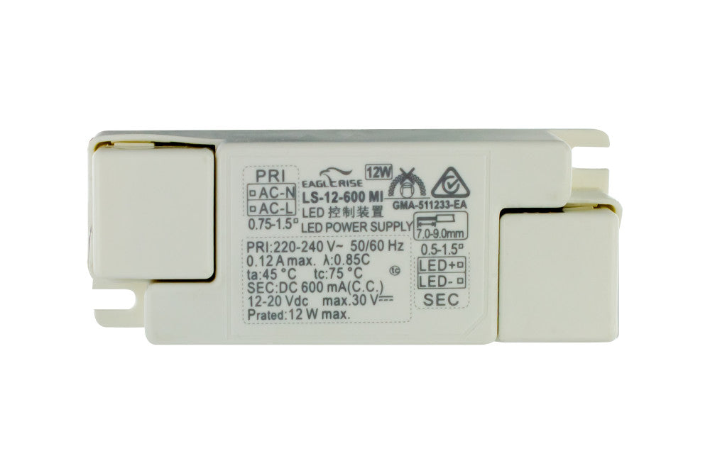 CONSTANT CURRENT DRIVER MAX. 12W 600MA IP20 NON-DIMMABLE 12-20V OUTPUT INTEGRAL. - ILDRCCA081