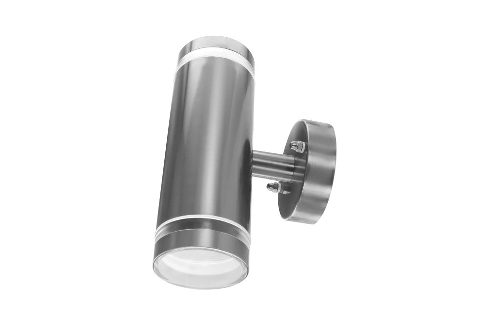 OUTDOOR STAINLESS STEEL UP AND DOWN WALL LIGHT IP65 2xGU10 STEEL INTEGRAL - ILDED041