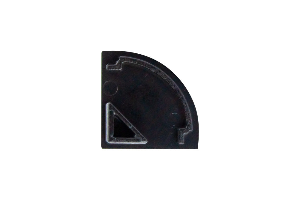 PROFILE ENDCAP WITHOUT CABLE ENTRY BLACK FINISH FOR ILPFC046B AND ILPFC047B - ILPFA182B