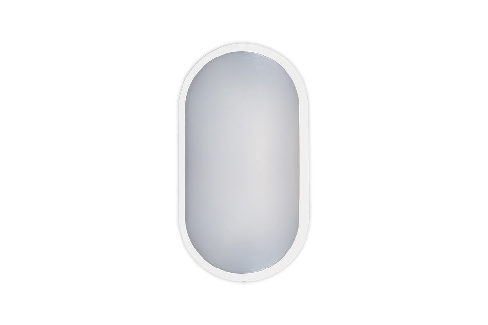 TOUGH SHELL COMPACT OVAL BULKHEAD 213X120MM 10W 1100LM 3000/4000/6000K SWITCHABLE CCT IP65 IK10 110LM/W INLUDING WHITE AND BLACK BEZELS INTEGRAL LED - ILBHP004