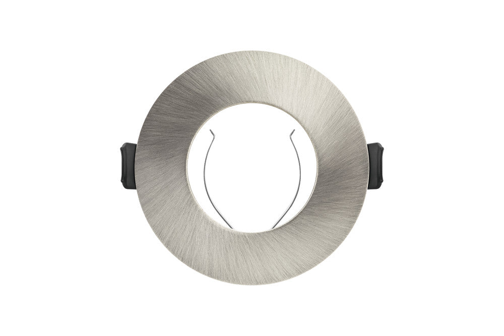 EVOFIRE FIRE RATED DOWNLIGHT 70MM CUTOUT 4PACK IP65 SATIN NICKEL ROUND +GU10 HOLDER INTEGRAL - ILDLFR70D002-4