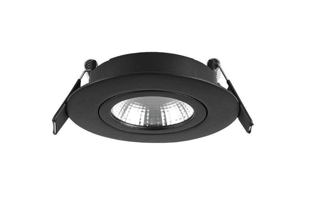 ULTRA SLIM TILTABLE DOWNLIGHT 65MM CUTOUT 6.5W 650LM 100LM/W 3000K 36 BEAM DIMMABLE BLACK INTEGRAL - ILDL65L002