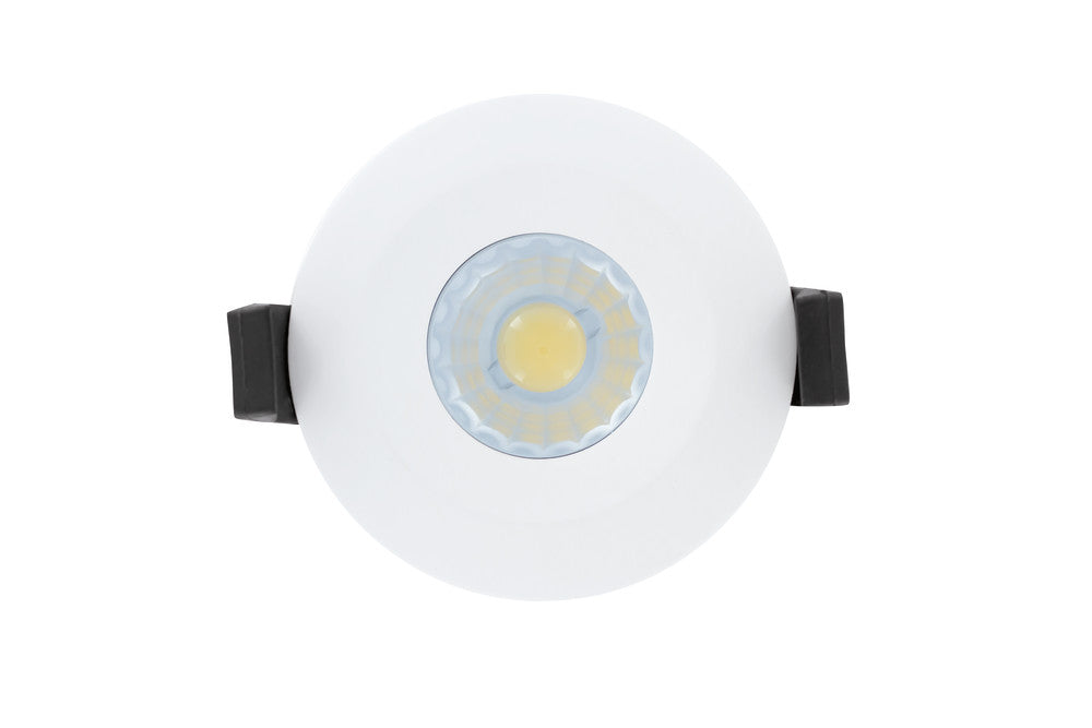 LOW-PROFILE FIRE RATED DOWNLIGHT 70-75MM CUTOUT IP65 510LM 6W 3000K 38 BEAM NON-DIMM 85LM/W WHITE INTEGRAL - ILDLFR70B002