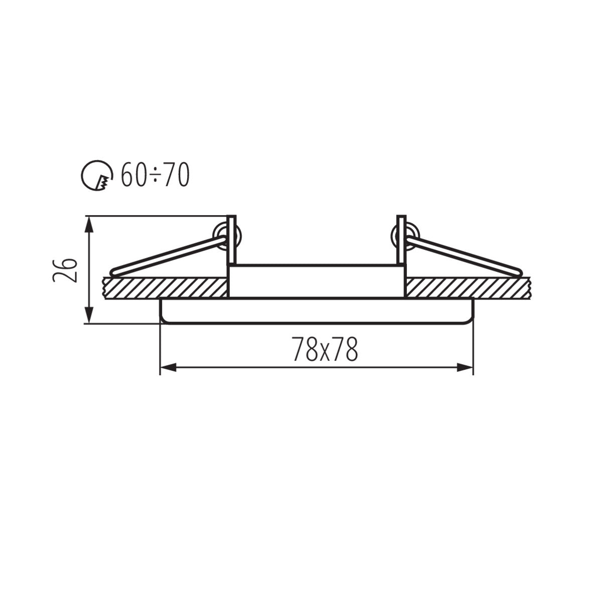 Ring for spotlight fittings NESTA
