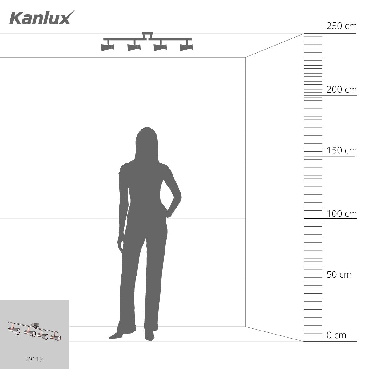 Wall & ceiling lighting fitting MILENO