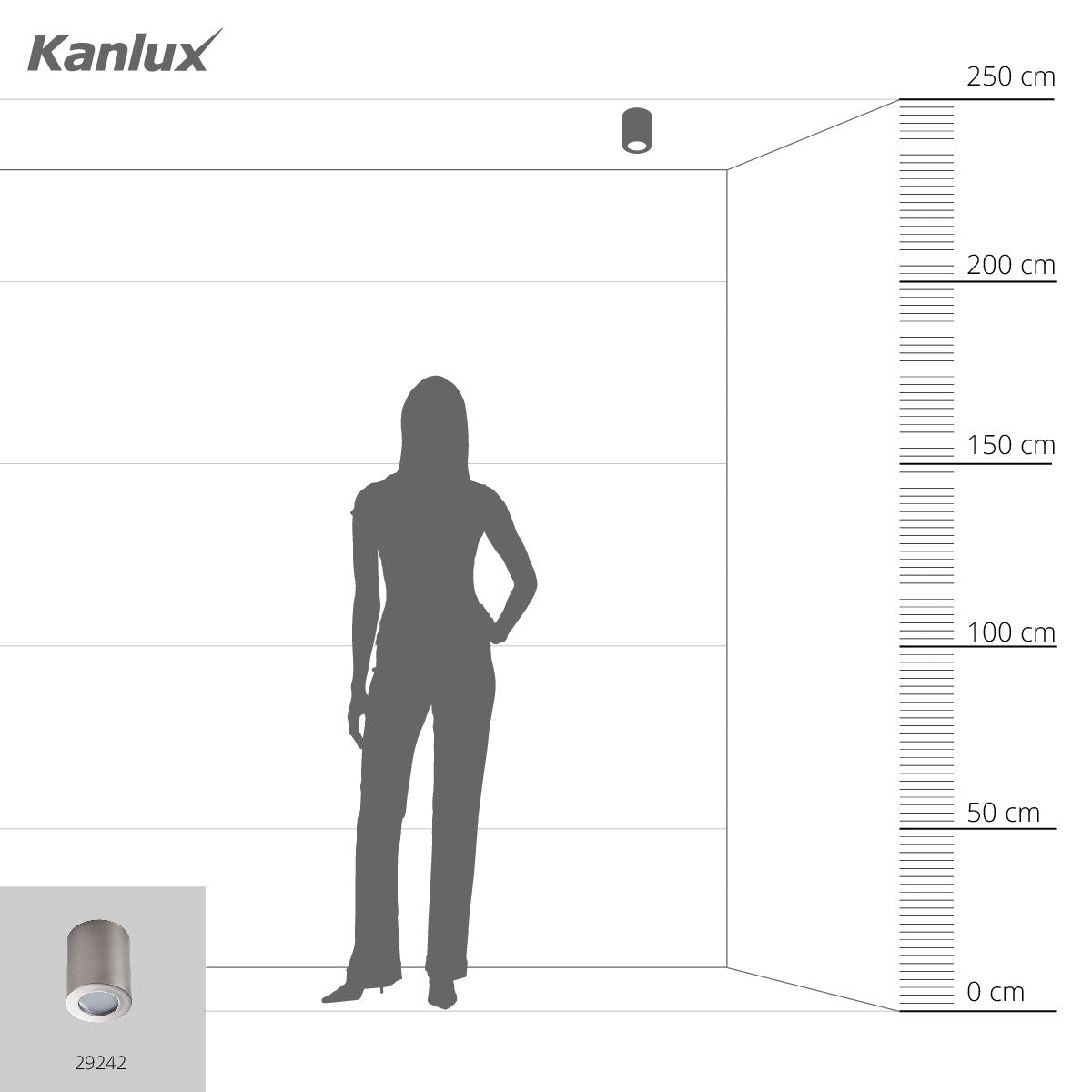 Ceiling-mounted spotlight fitting SANI IP44
