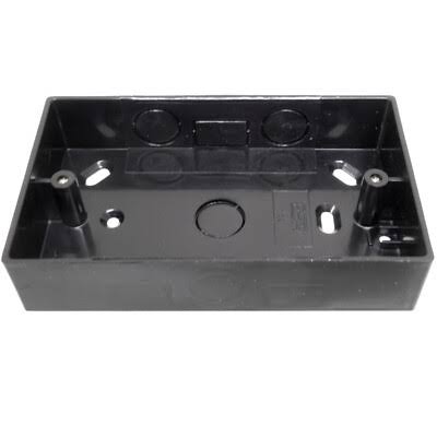 32mm 2 Gang Universal Skt box Radius (Black)