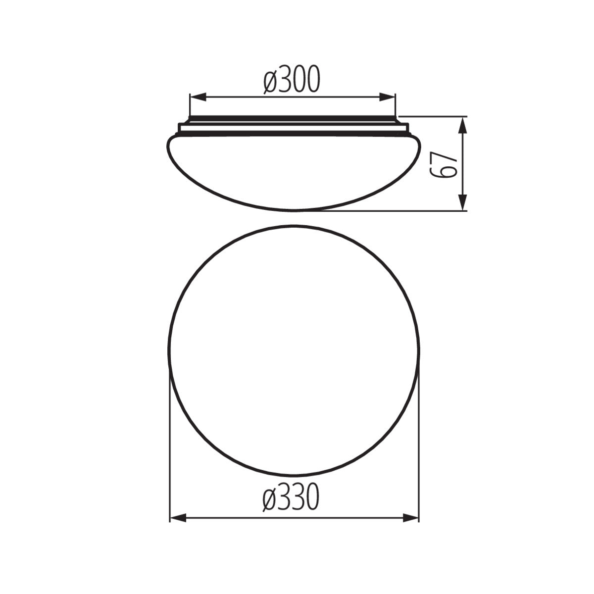 Ceiling-mounted LED light fitting CORSO LED v2