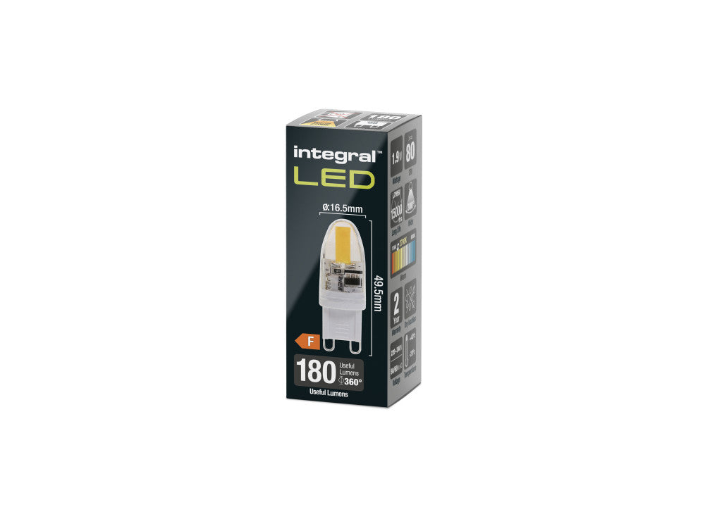G9 BULB 180LM 1.9W 2700K NON-DIMM 300 BEAM CLEAR INTEGRAL - ILG9NC007