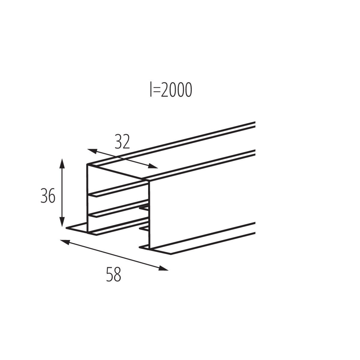 Accessory for electrical supply track systems TEAR N RC