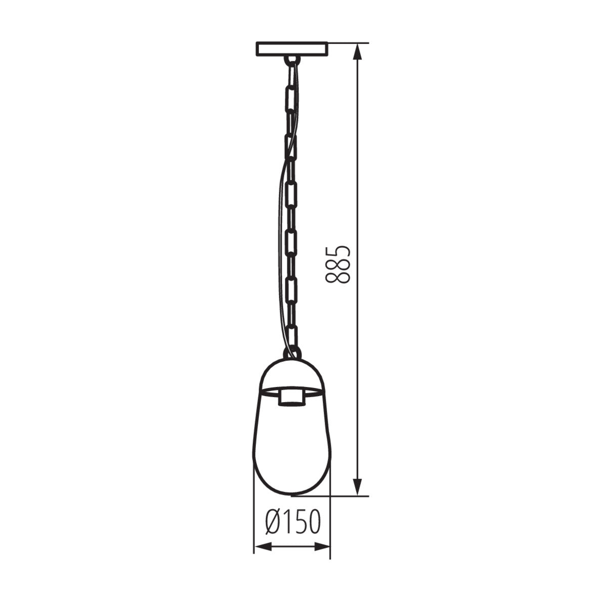 Garden light fitting with replaceable light source LIEGO