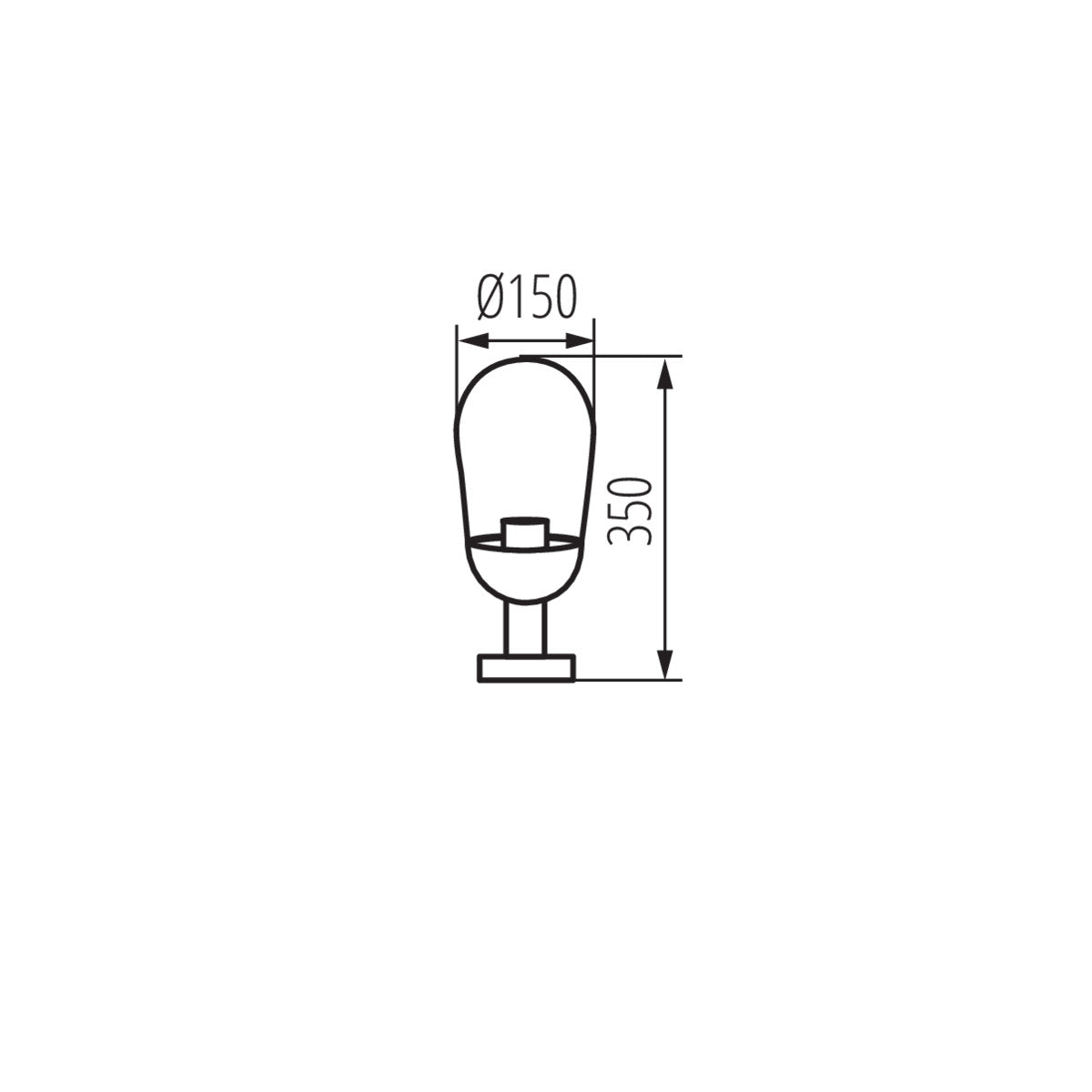 Garden light fitting with replaceable light source LIEGO