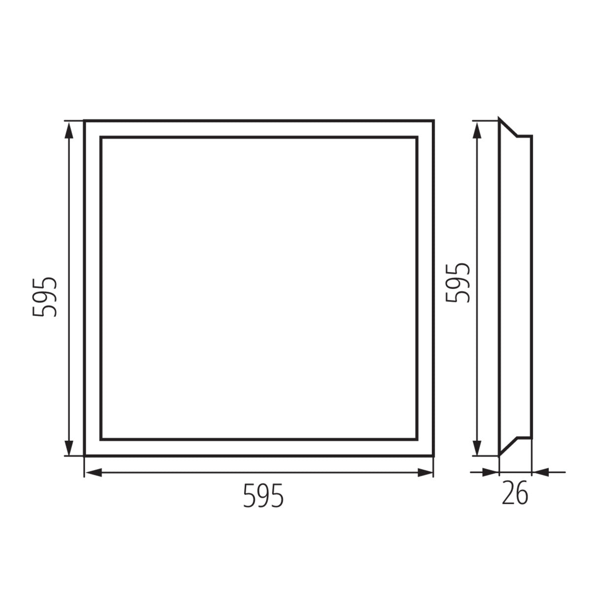 Flush-mounted LED panel without power supply included BLINGO CV