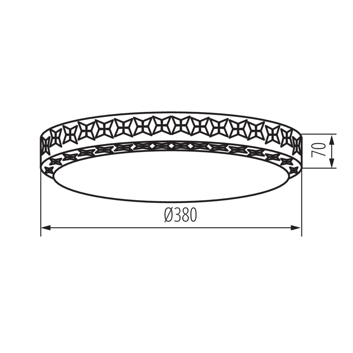 Ceiling-mounted LED light fitting LUMKO LED