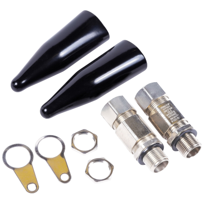 Cable Gland, E1WF EExde c/w Locknuts & Shrouds, IP68