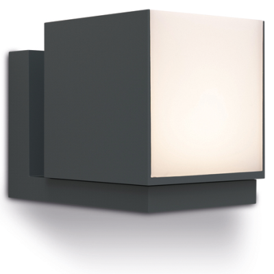 Wall Light, Cuba LED 3000K 600lm IP54, c/w Opal Polycarbonate Diffuser
