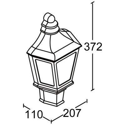 Wall Light, Cotswold E27 IP44, c/w PIR Sensor