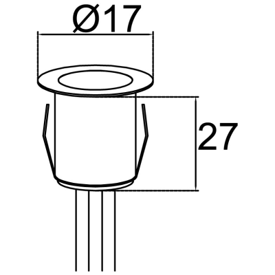 Groundlight, Round LED Deck Blue Light IP67, c/w Clear Polycarbonate Diffuser