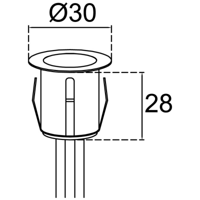 Groundlight, Round LED Deck 4000K IP67, c/w Clear Polycarbonate Diffuser