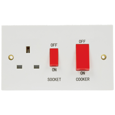 Cooker Control Unit, DP c/w 13A Switched Socket