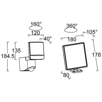 Luminaire, Sunshine 5000K LED Solar IP54, c/w Opal Polycarbonate Diffuser