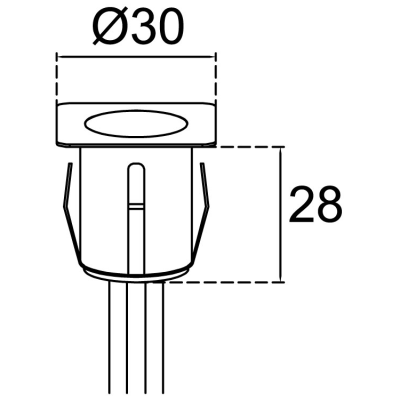Groundlight, Square LED Deck 4000K IP67, c/w Clear Polycarbonate Diffuser
