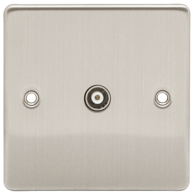 Premium Edge - Socket, 1 Gang (1G) TV/FM Isolated Grey Insert