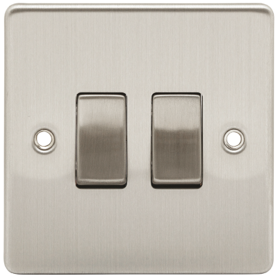 Premium Edge - Switch, 2 Gang (2G) 2 Way Metal Insert