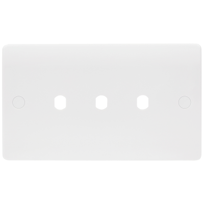 Median - Dimmer Switch, 2 Gang (2G) Plate c/w 3 Knobs