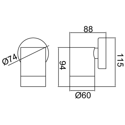 Wall Light, Grange Down LED 3000K IP44