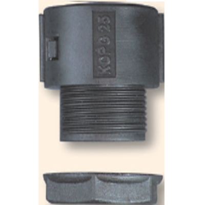 Connector, Male Fixed Straight c/w Locknuts, IP40