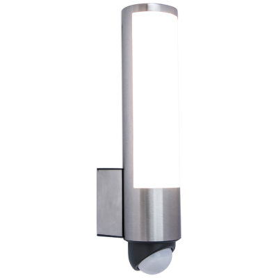 Wall Light, Leda LED Wall PIR 3000K IP54, c/w Opal Polycarbonate Diffuser