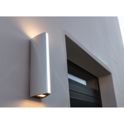 Wall Light, Leo LED Wall 3000K IP54, c/w Opal Polycarbonate Diffuser