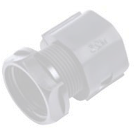 Connector, Male Fixed Straight c/w Locknuts, IP40