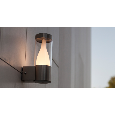 Wall Light, Virgo LED Wall 3000K IP44, c/w Clear Polycarbonate Diffuser