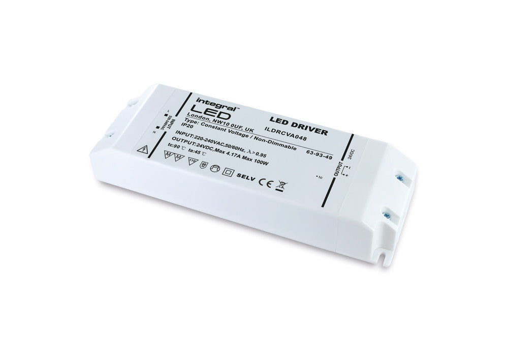 CONSTANT VOLTAGE DRIVER 100W 24VDC IP20 NON-DIMM 200-240V INPUT INTEGRAL - ILDRCVA048