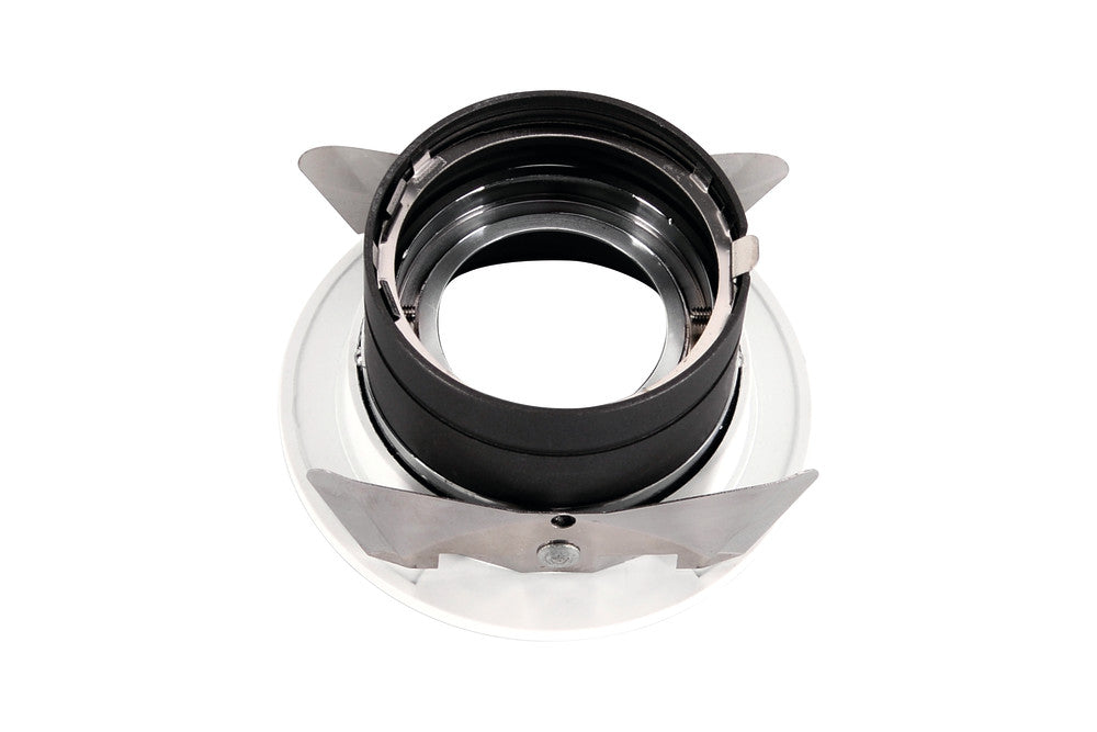 ACCENTPLUS DOWNLIGHT FOR LED GU10 65MM CUTOUT IP20 MIRROR BLACK ROUND FRONT ENTRY 20 DEG ONE SIDE TILTABLE - ILDL65N011