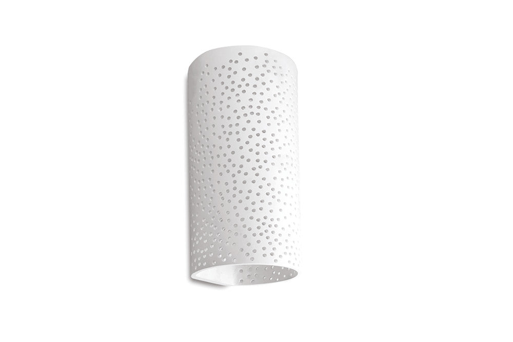 INDOOR DECORATIVE PAINTABLE GYPSUM VERIA WALL LIGHT IP20 FOR 1 X E14 MAX 40W WHITE INTEGRAL - ILDEC005