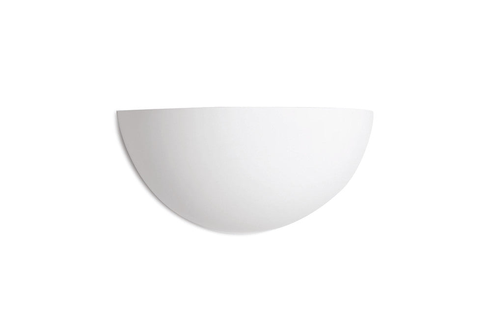 INDOOR DECORATIVE PAINTABLE GYPSUM FLORINA WALL LIGHT IP20 FOR 1 X E14 MAX 40W WHITE INTEGRAL - ILDEC008