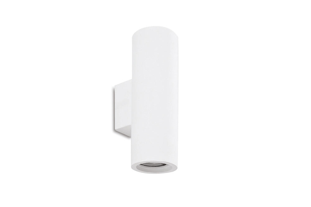 INDOOR DECORATIVE PAINTABLE GYPSUM KOS WALL LIGHT IP20 FOR 2 X GU10 WHITE INTEGRAL - ILDEC007