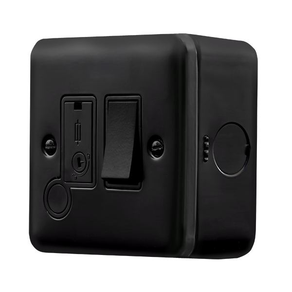 13A Double Pole Switched Fused Connection Unit With Optional Flex Outlet & LED - Click MetalClad Pro Range