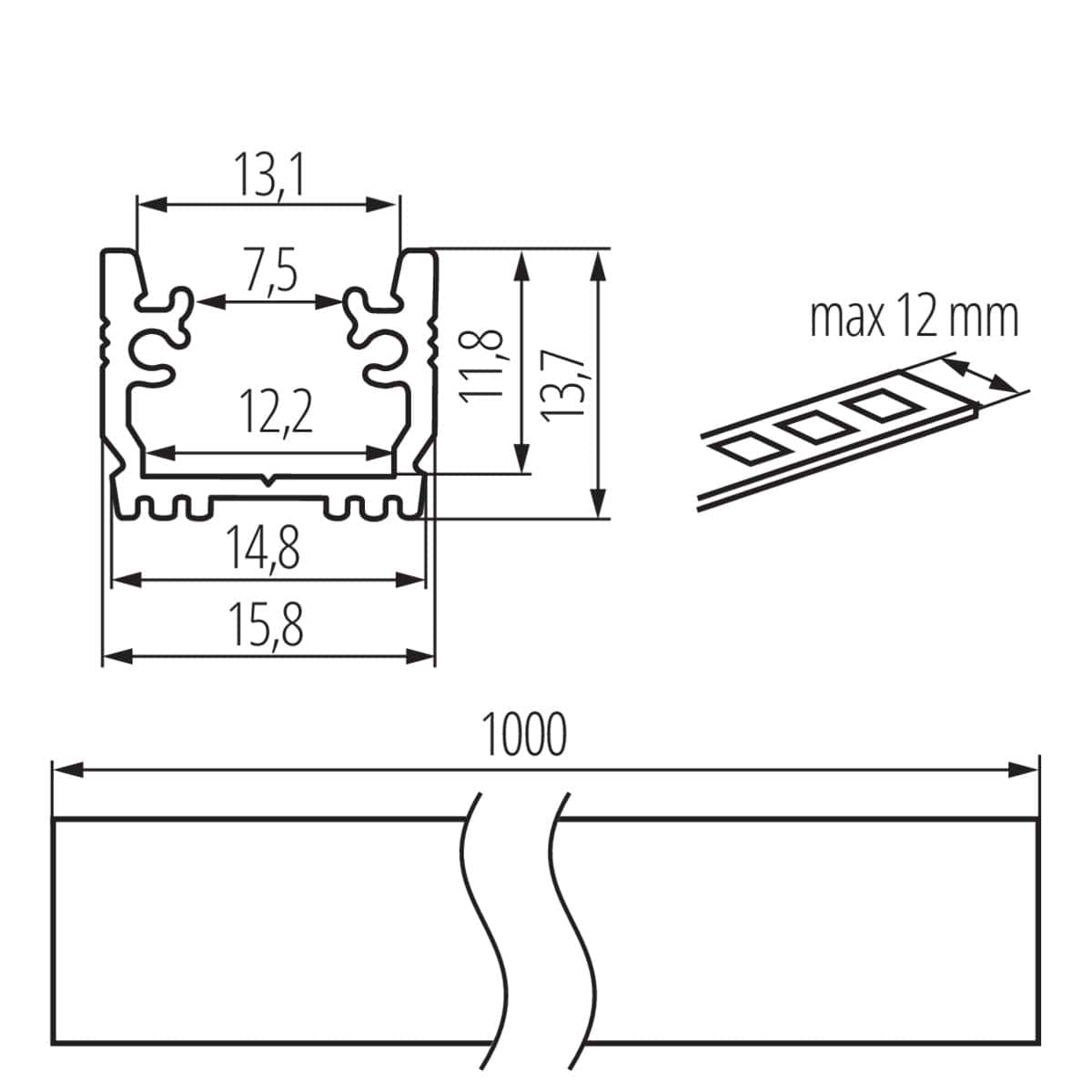 Kanlux Aluminium profile PROFILO G 26558