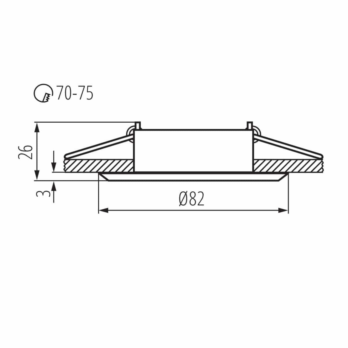 Kanlux Ceiling-mounted spotlight fitting EVIT 18561