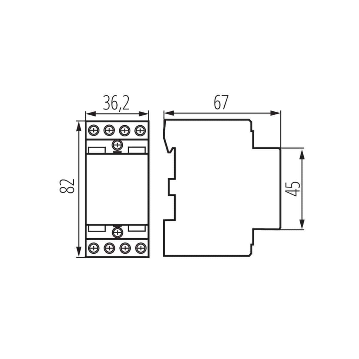 Kanlux Modular contactor, 230 VAC control voltage KMC 23241