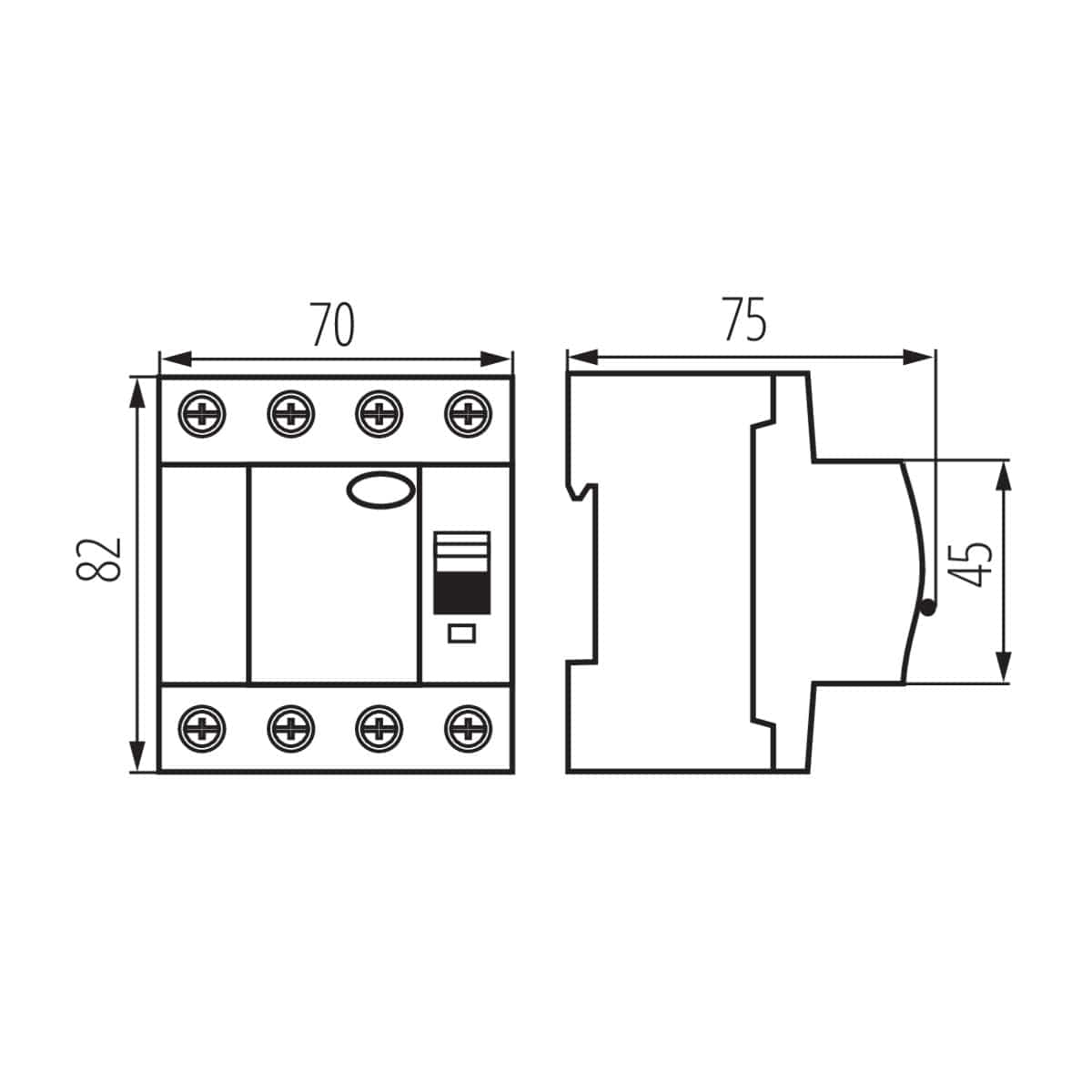 Kanlux Residual-current circuit breaker, 4P KRD6-4 23185