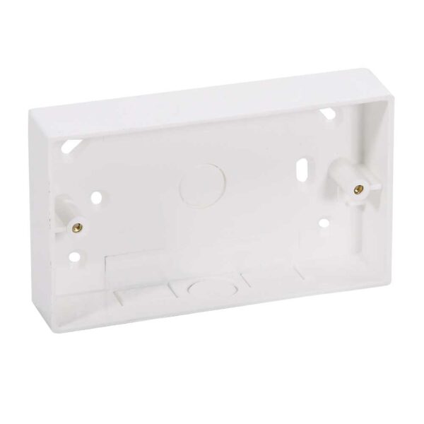 2g PVC Pattress Box Radius Corner